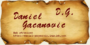 Daniel Gačanović vizit kartica